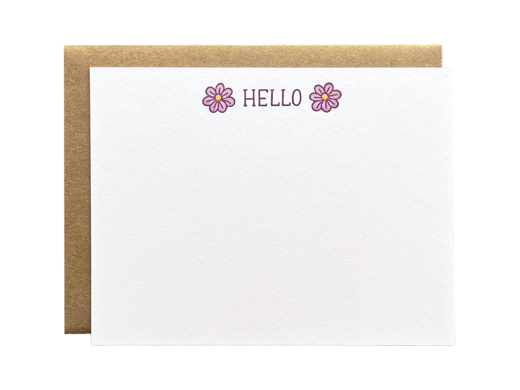 Hello Flower Flat Notes (Boxed Set of 8)