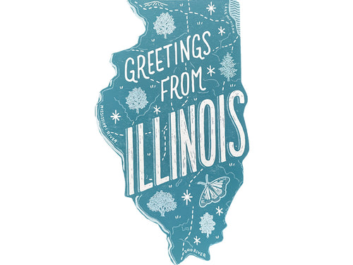 Greetings from Illinois Postcard