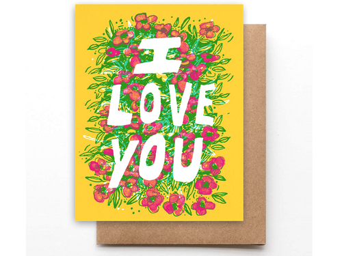 I Love You Flower Power, Single Card