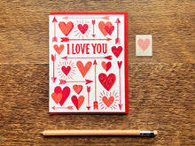 Love Hearts & Arrows Greeting Card