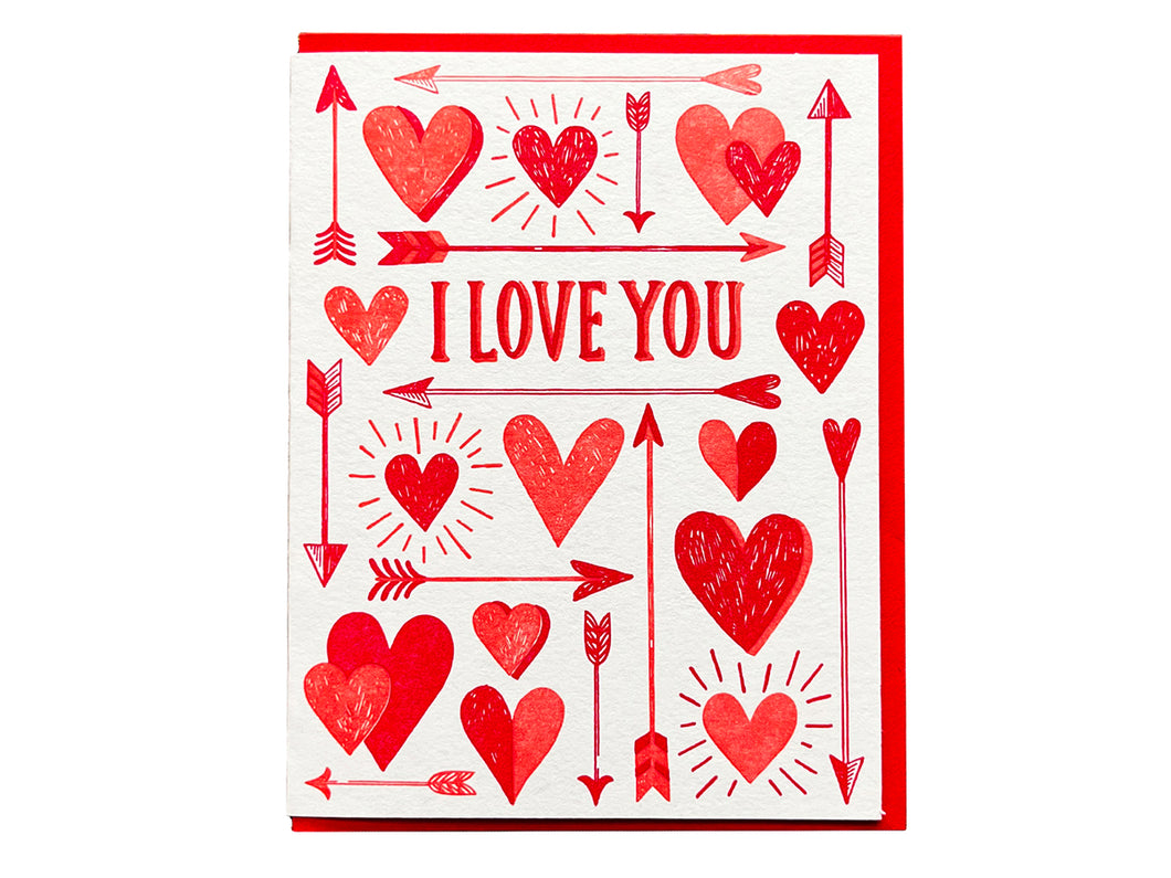 Love Hearts & Arrows Greeting Card