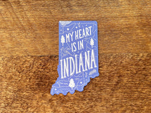 Heart In Indiana Map Magnet