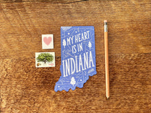 Heart In Indiana Map Magnet