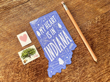 Heart In Indiana Map Magnet