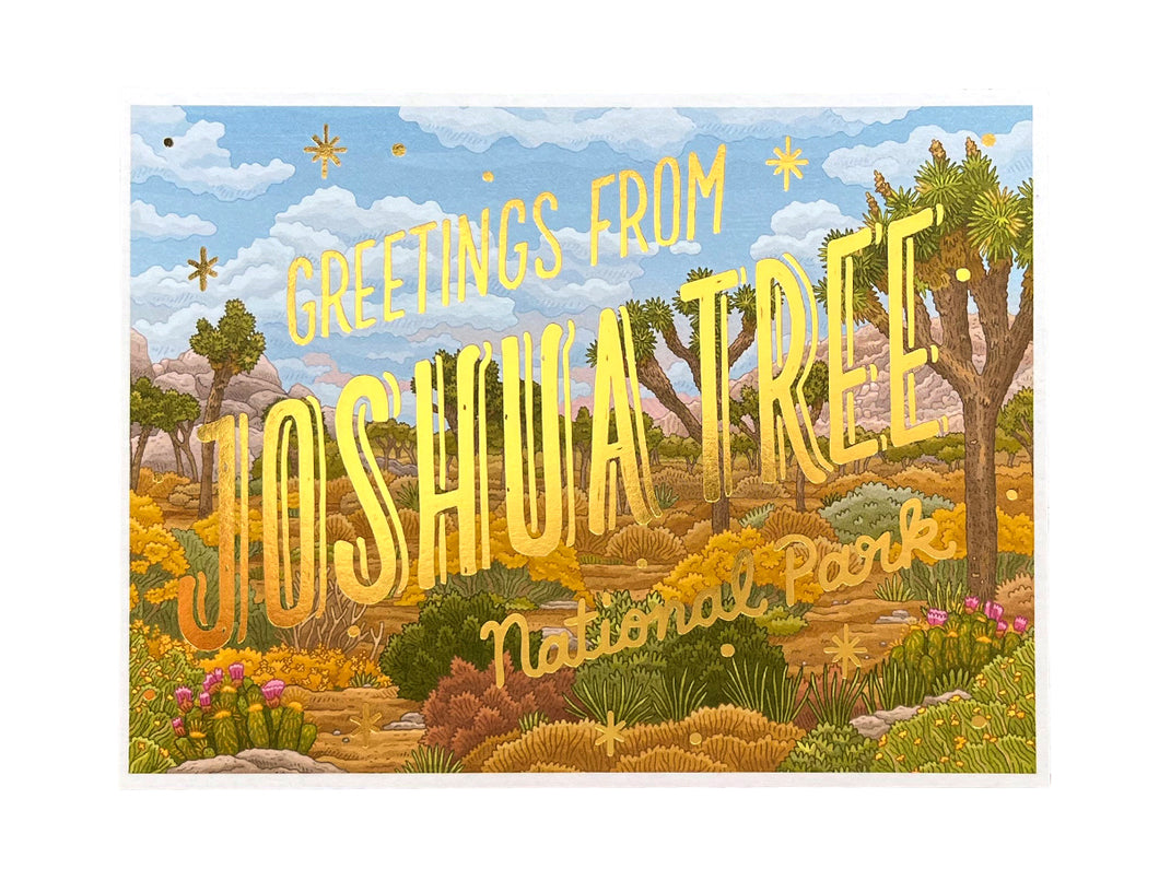 Joshua Tree Foil Postcard
