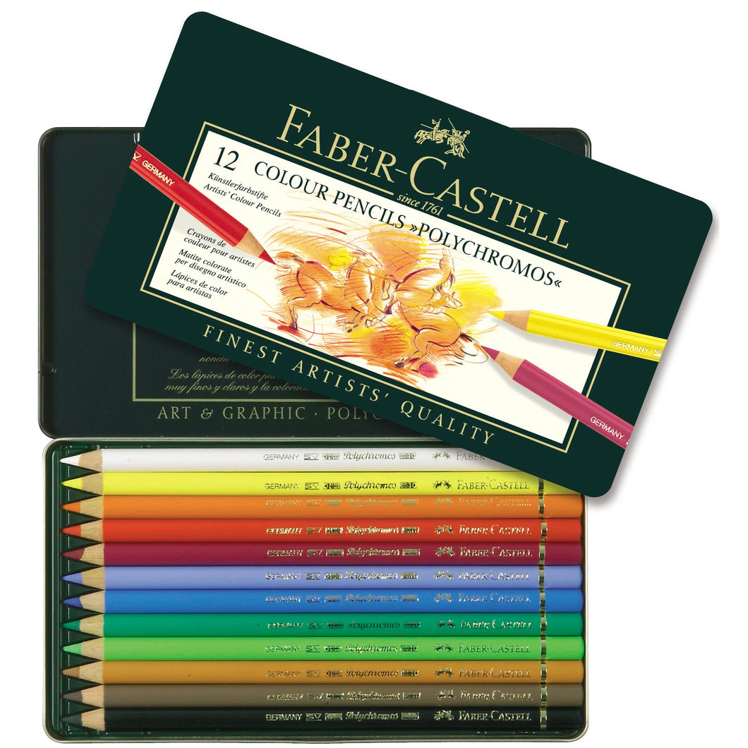 Polychromos Artists' Color Pencils, Tin of 12
