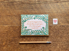 Here Ferns, Single Card