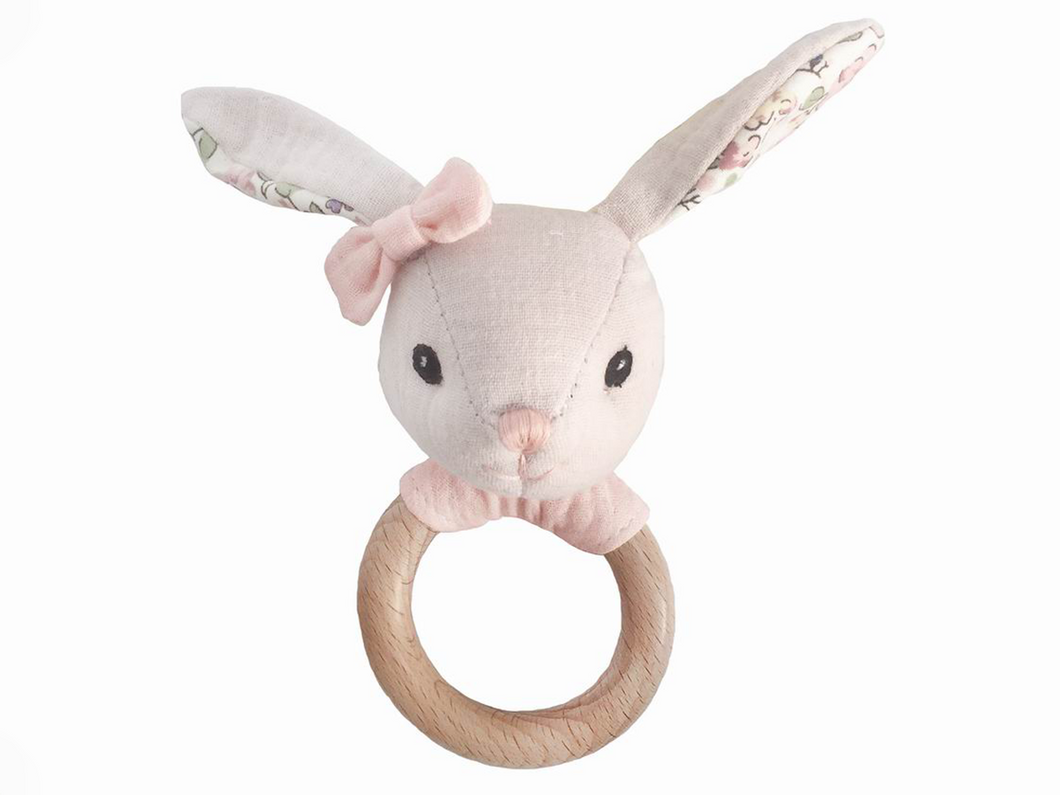 Bunny Wood Rattle