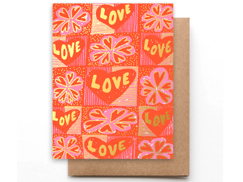 Love Heart Squares, Single Card