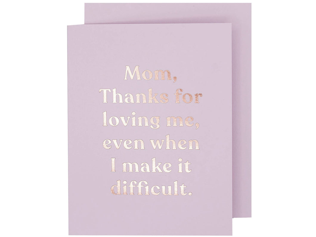 Loving Mom, Single Card