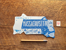 Greetings from Massachusetts Postcard