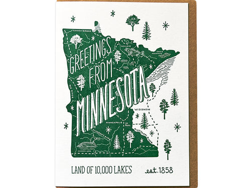 Greetings from Minnesota Card