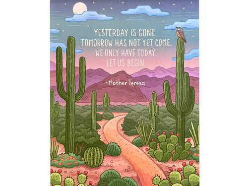 Mother Teresa Quote Desert Art Print