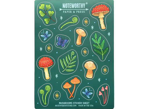Mushrooms Sticker Sheet