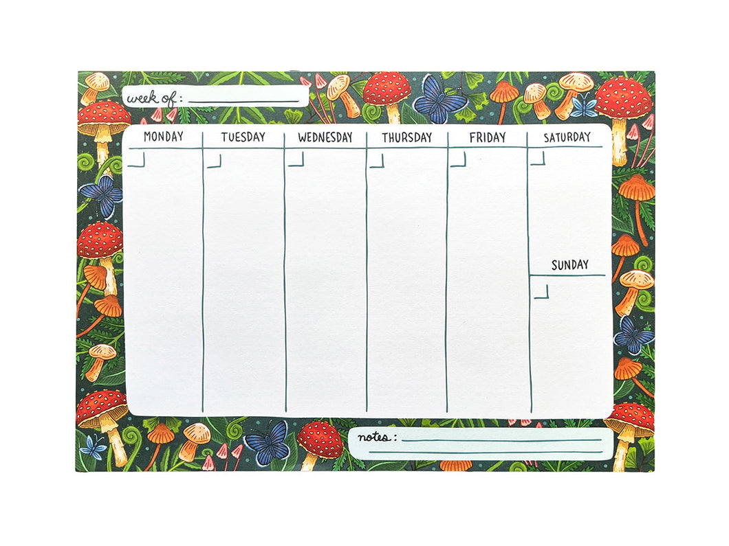 Mushroom Weekly Desk Planner