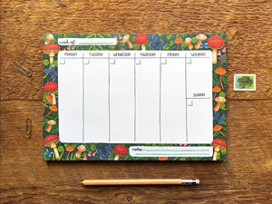 Mushroom Weekly Desk Planner