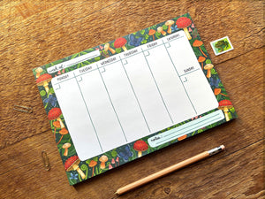 Mushroom Weekly Desk Planner