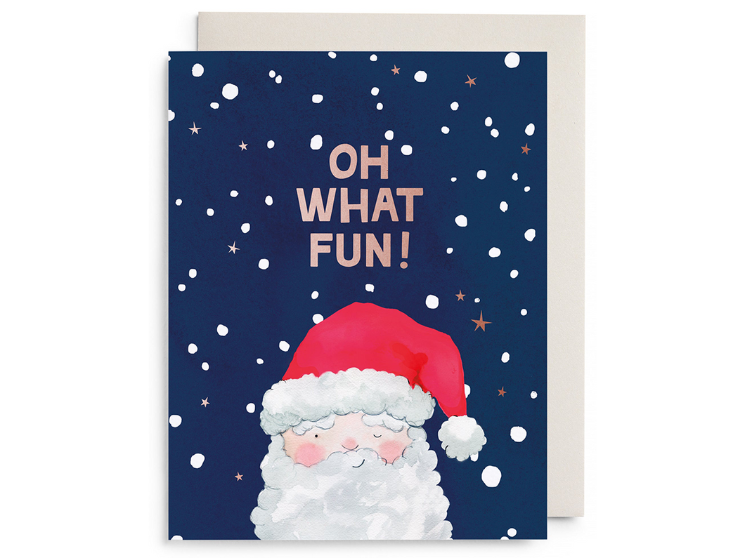 Oh What Fun Santa Greeting Card, Boxed Set of 6