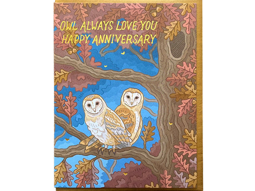 Night Owl Anniversary Card