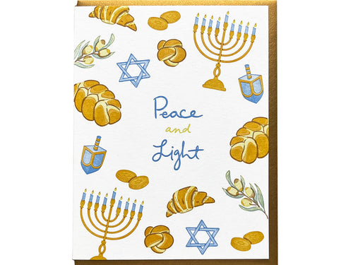 Peace Light Hanukkah Card
