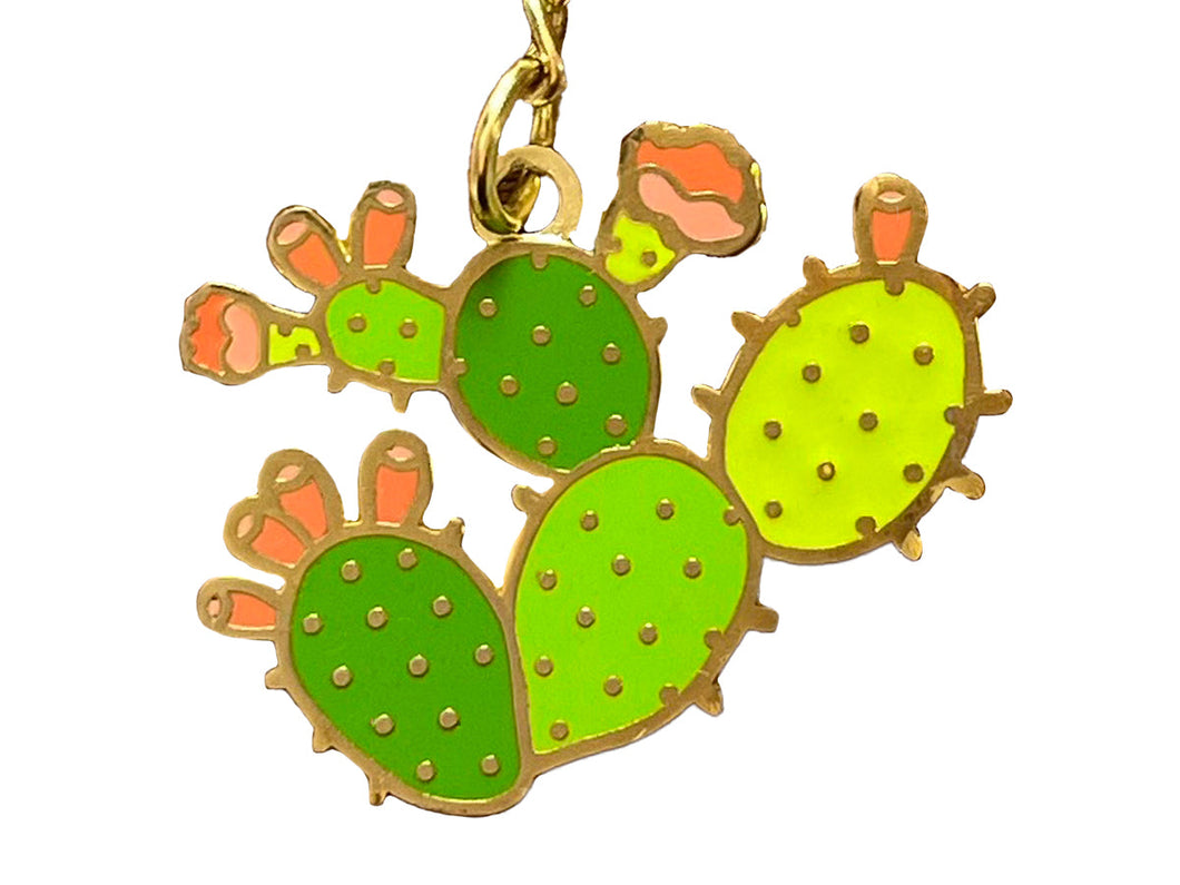 Prickly Pear Enamel Keychain