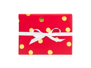 Red Polka Dot Wrapping Paper, Set of 3 Sheets