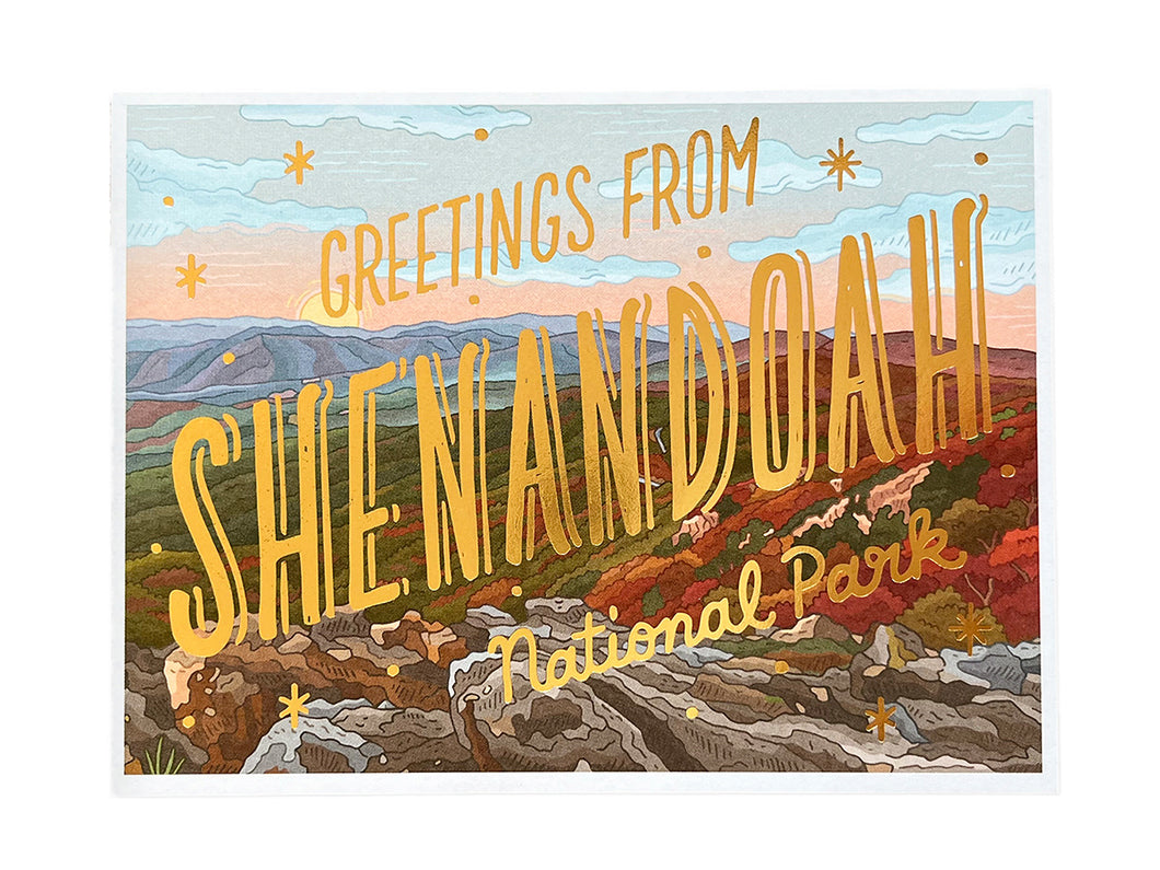 Shenandoah National Park Foil Postcard