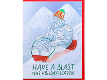 Sledding Yeti Card