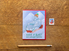 Sledding Yeti Card