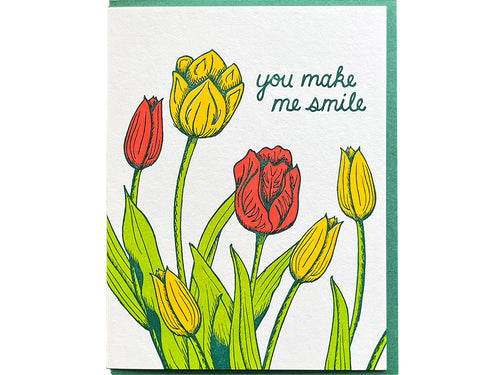 Smile Tulips Greeting Card