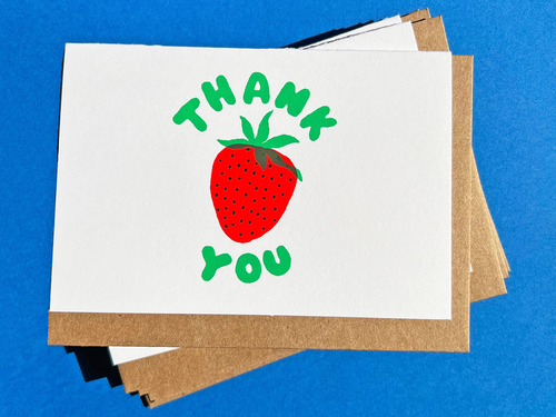 Strawberry Notecards, Boxed Set of 6