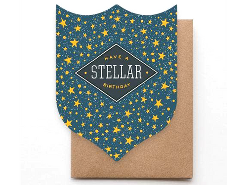 Stellar Birthday Badge, Single Card