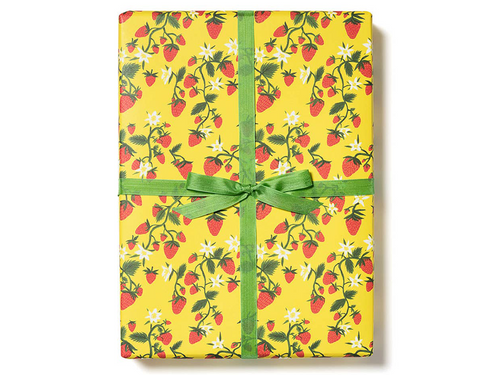 Strawberry Patch Wrapping Paper, Single Sheets