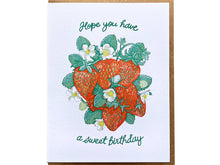Sweet Birthday Strawberries, Single Card