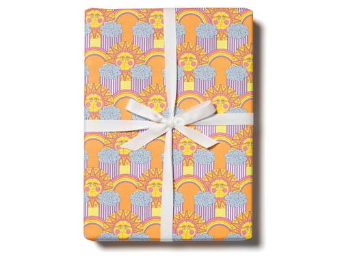 Sun and Rainbows Wrapping Paper, Single Sheets