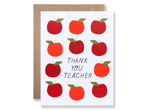 Thank You Teacher Apples, Single Card