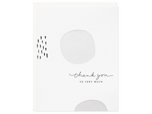 Thank You White Dots Greeting Card, Boxed Set of 6