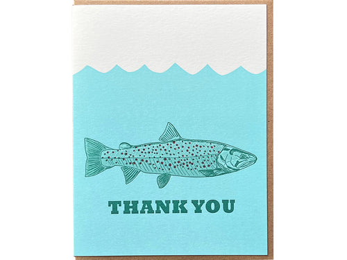 Trout Thank You Greeting Card