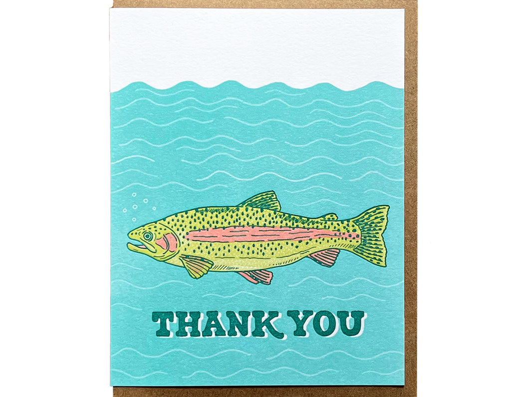 Trout Thank You Greeting Card