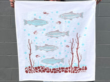 Trout & Flies Tea Towel