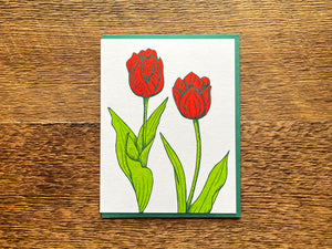 Two Tulips Greeting Card