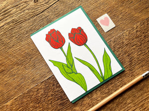 Two Tulips Greeting Card