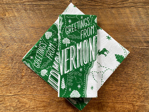Greetings from Vermont Tea Towel