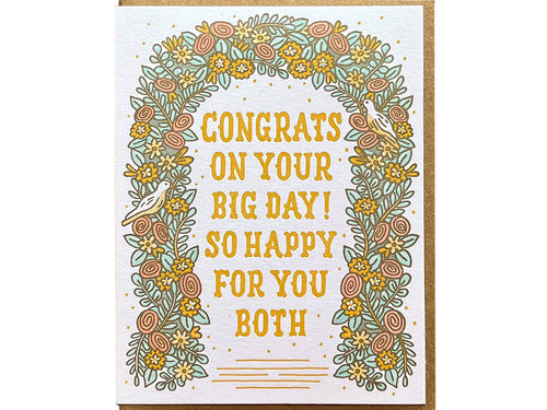 Congrats Wedding Arch Card