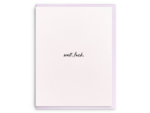 well, fuck, Single Card
