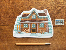 Winter Cabin Postcard
