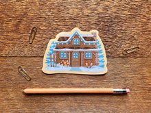Winter Cabin Sticker