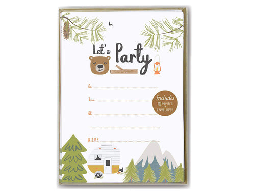 Little Camper, Party Invitations