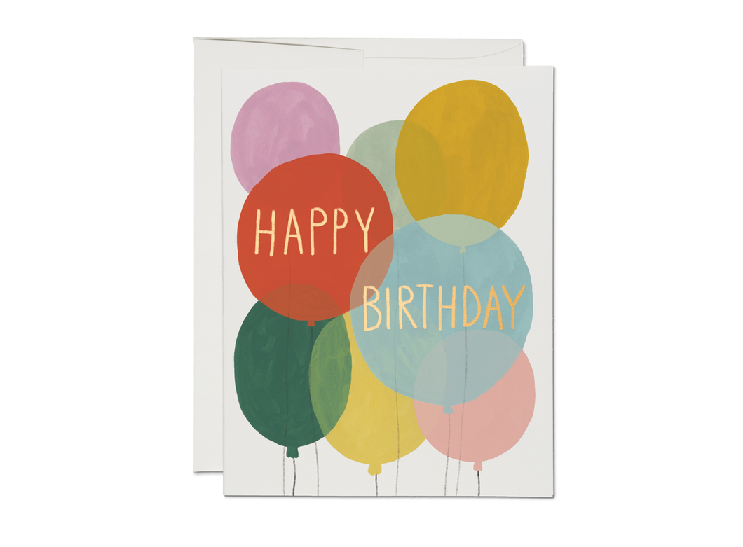 Birthday Balloons, Single Card