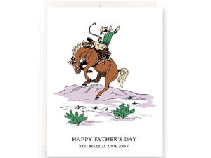 Bucking Bronc Father's Day, Single Card